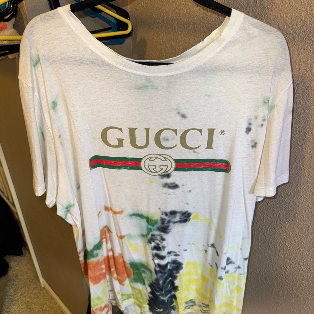 Gucci White Multicolor Logo Short Sleeve Tee